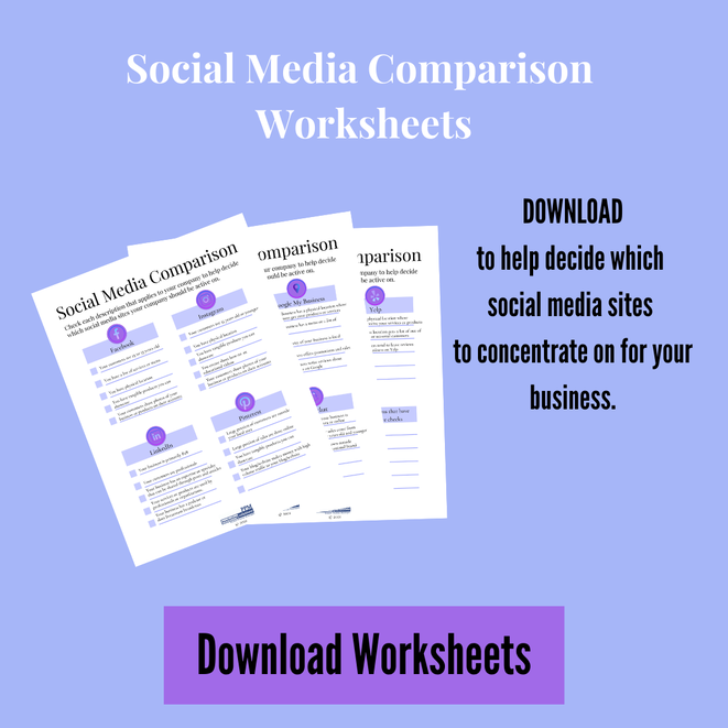 Sign up for our newsletter and download the social media comparison worksheets